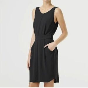Aritzia Wilfred Leila Deep V Back Mini Dress - Black Size 10